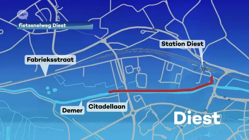 Werken aan fietssnelweg aan station Diest uitgesteld tot volgend jaar