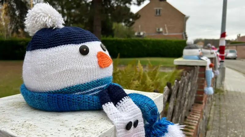 Straten van Bost versierd met zelfgemaakte brei- en haakwerkjes: "Een heel jaar mee bezig"