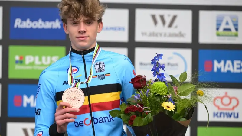 HERBELEEF: Giel Lejeune uit Rotselaar knalt naar brons op WK veldrijden bij junioren