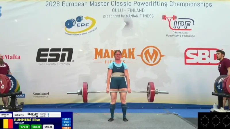 Gewichthefster Elise Rummens uit Heverlee pakt vier (!) Europese titels