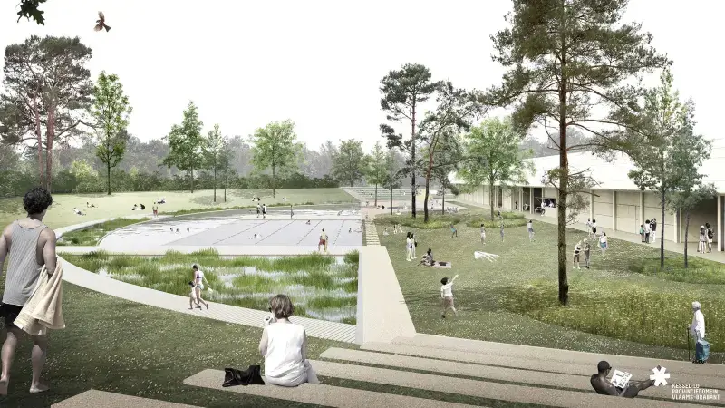 BEKIJK: eerste ontwerpen voor zwembaden van provinciedomeinen Diest en Kessel-Lo