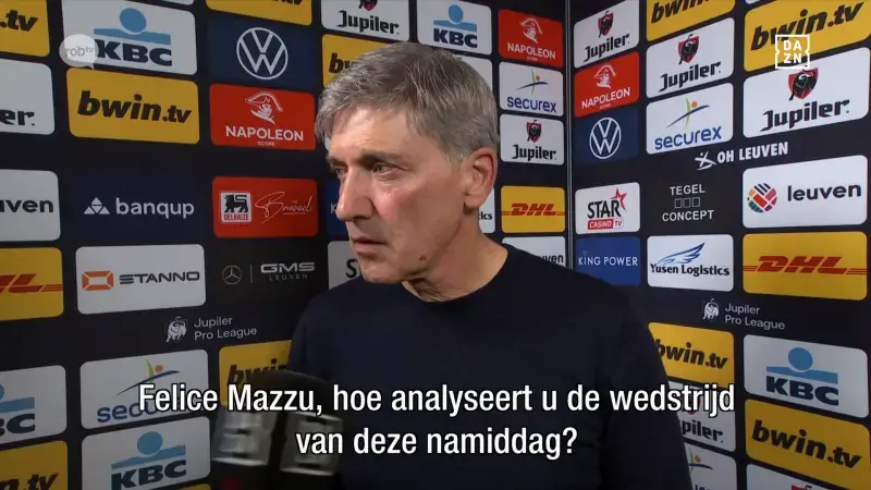 Felice Mazzu razend na nieuwe non-prestatie tegen Charleroi (0-2): "Schandalig, zonder eergevoel en onaanvaardbaar"