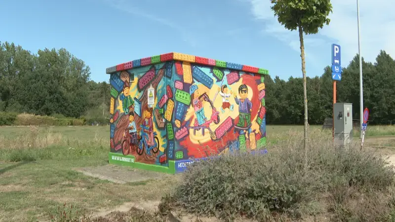 Elektriciteitskasten in Haacht versierd door lokale kunstenaars: "Je kan niet alleen op papier creatief zijn, ook op muren of kastjes"