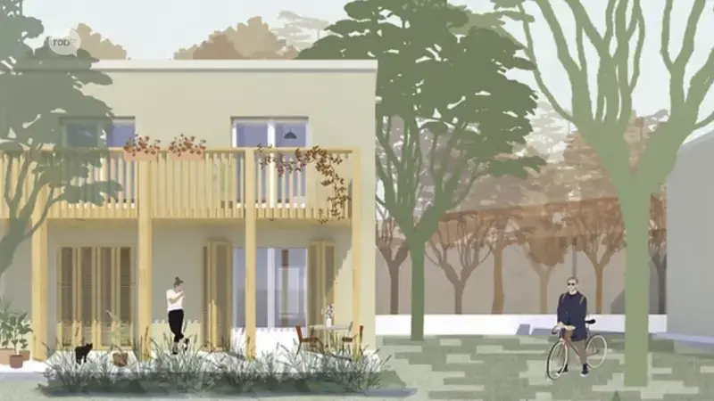 Provincie geeft geen vergunning voor project van negen 9 CLT-woningen op de site Klein Rijsel in Leuven: "Te veel afwijkingen en te weinig aandacht voor woonkwaliteit"