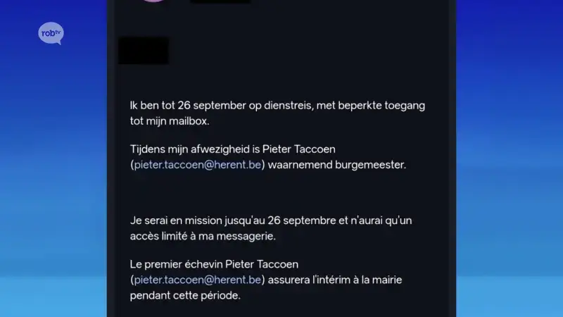 Anonieme klacht ingediend tegen burgemeester Draye omdat hij een automatische afwezigheidsmail in de drie officiële landstalen instelde