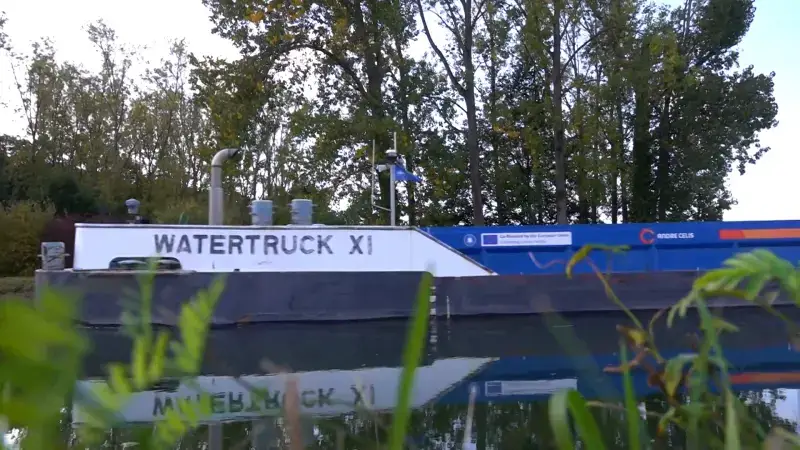 André Celis Bouwmaterialen zet onbemande boten in op kanaal Leuven-Dijle: "We winnen zo acht uur per vaarrit"