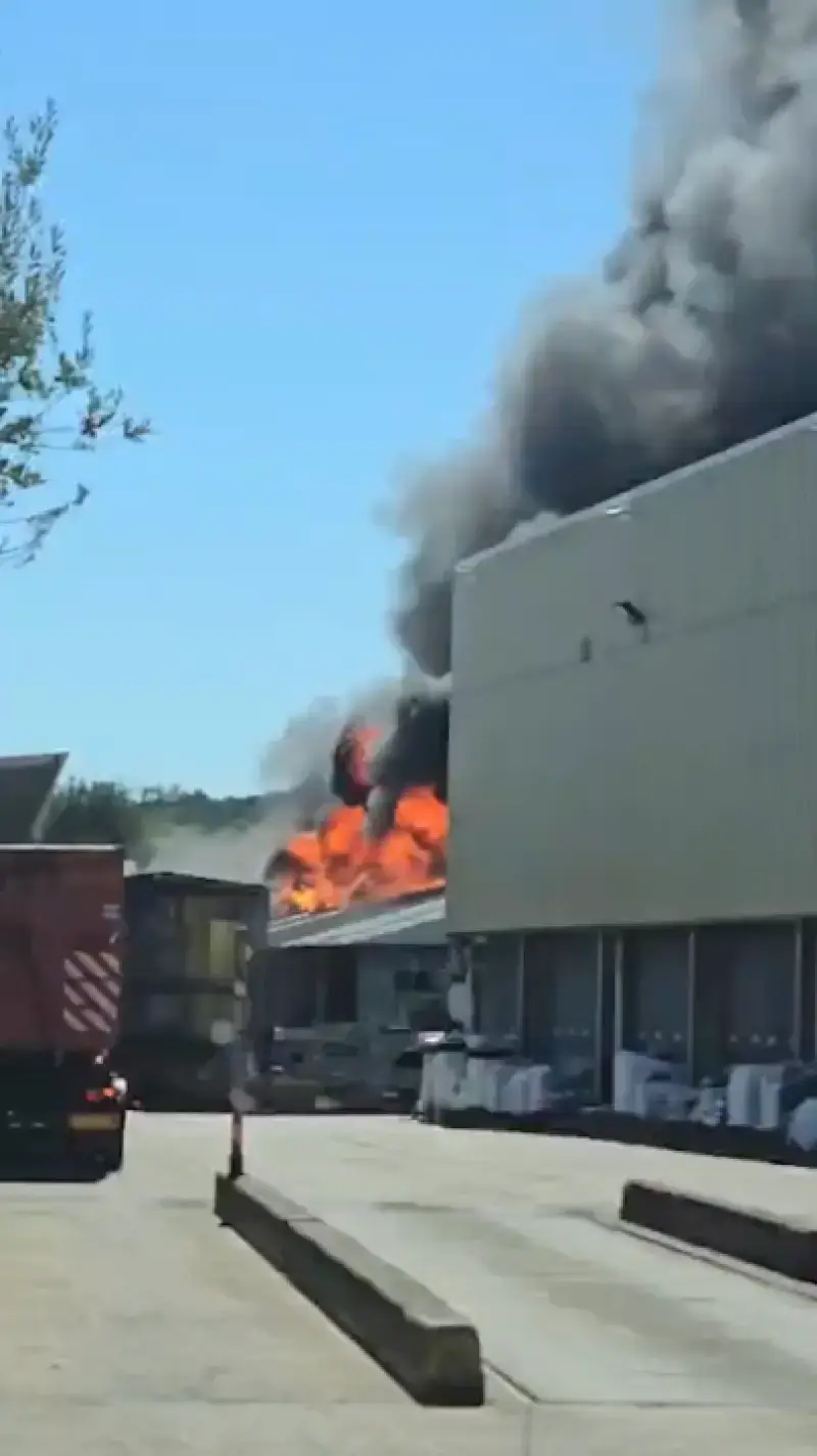 Grote brand in Lubbeek