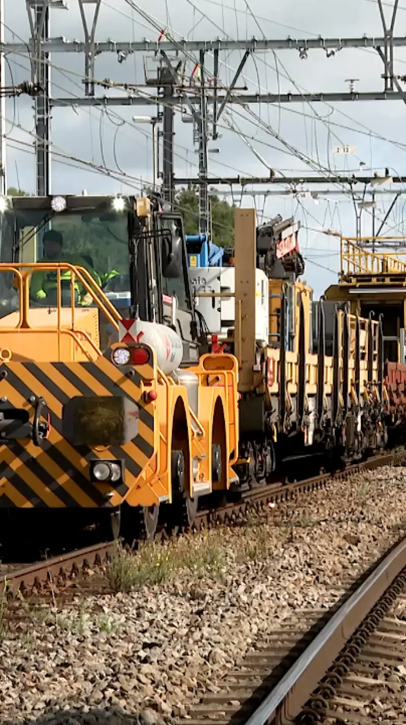 Hinder aan het station van Aarschot