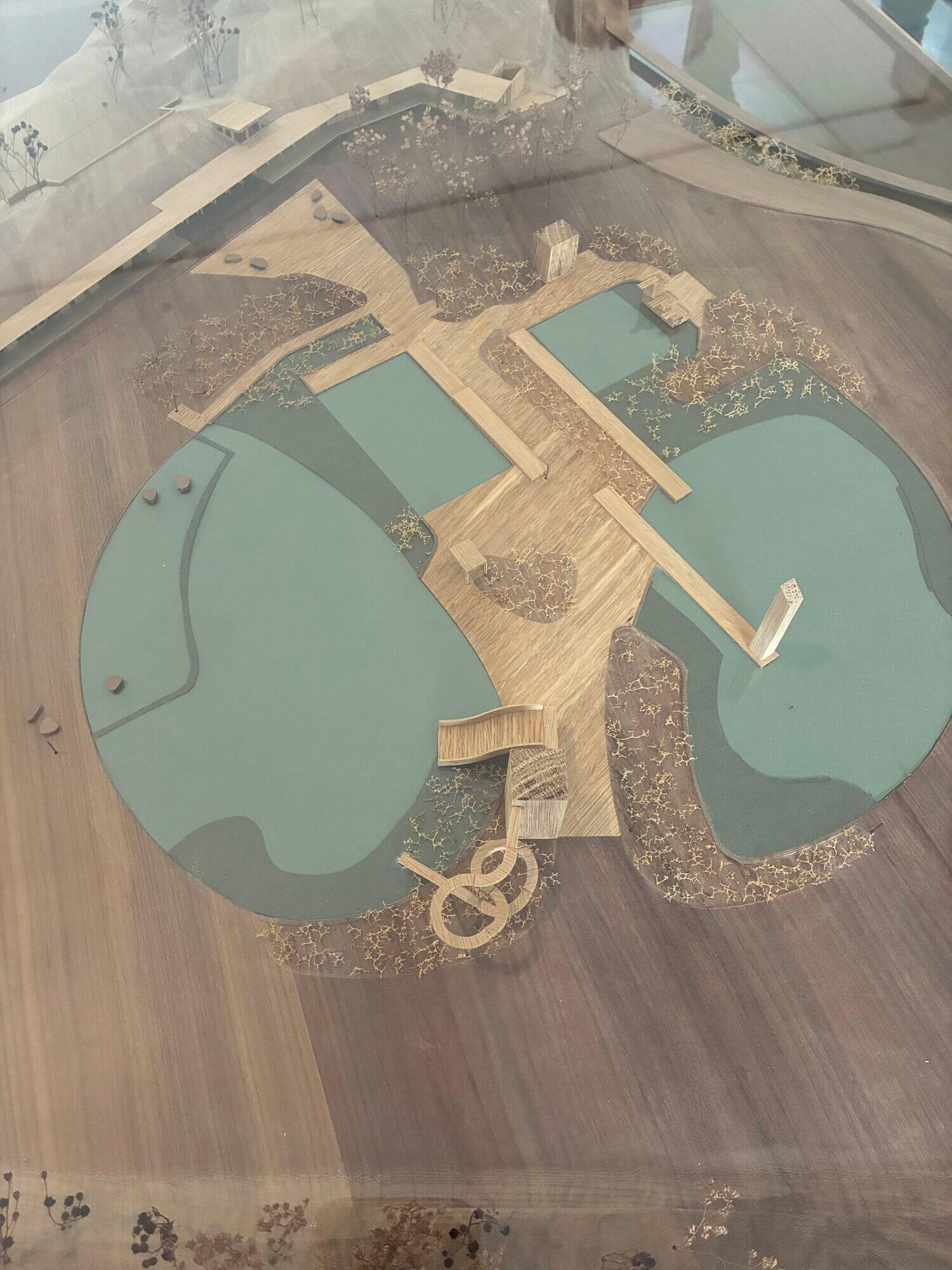 <i>Maquette van openluchtzwembad in provinciedomein Halve Maan in Diest</i>